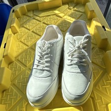 White Synthetic Lace Up Men's Casual Sneakers with Rubber Outsole