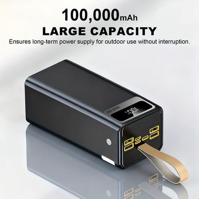 100000mAh PowerBank 22.5W Schnellladegerät Externer Batterie Ladegerät Für Handy