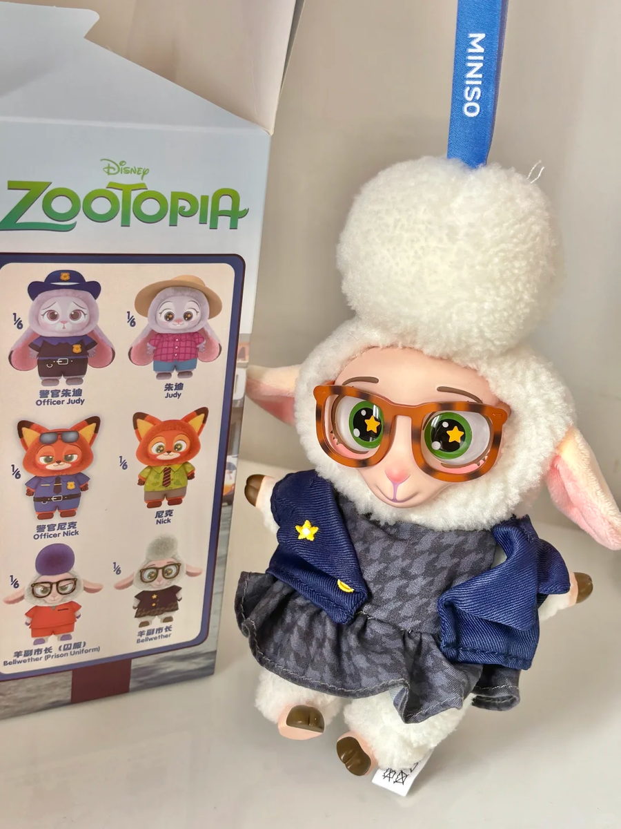 HOT Nick MINISO Zootopia Series doll Vinyl Plush Pendant Blind Box