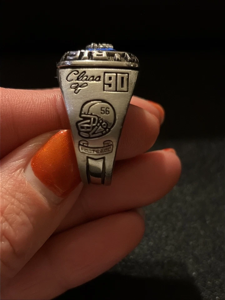 Rickards High SS 1990, talla 13,125 ~ fútbol ~ Redskins Of Tallahassee FL ~ azul Foto 2 de 4