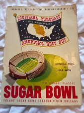 1953 Georgia Tech v Ole Miss Sugar Bowl College Football Program 1-1-53 DA069631