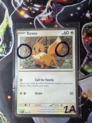 2 Swirl Eevee SVP 200 Checklane Promo Pokemon Destined Rival Double Swirl 2A