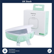 Hygienic Dental Retainer Case & Bath Deep Soaking Storage Mint Green