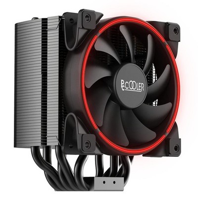 Pccooler GI-H58UB CPU-Kühler in Rot - Kühlset - 12 cm - 1000 RPM - 1800 RPM - 29