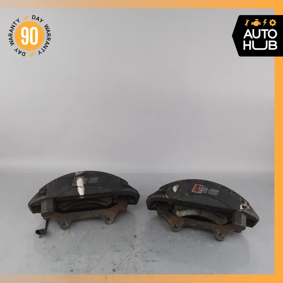 12-18 Audi C7 S6 S7 S8 A6 A7 Front Side Brake Caliper Calipers Set 4G0615107 OEM - Image 2 of 4