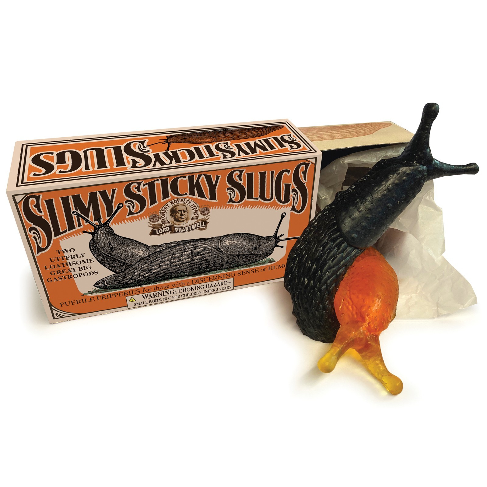 House of Marbles Slimy Sticky Slugs - Gooey Stretchy Joke Toy Gift Set Slug Fun