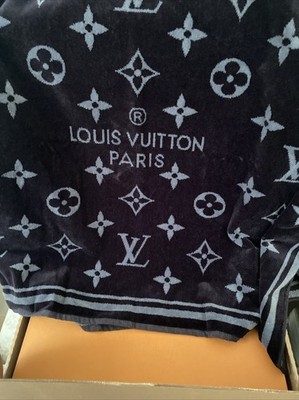 Louis Vuitton Beach Bath Towel Cotton Monogram Eclipse Jacquard
