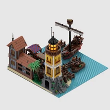 Compatible Modular Harbor Medieval Architecture for Pirates World 2155