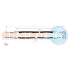 2x Handbremsseil hinten für Mazda 121 3 JASM | 848839