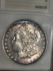 1890 $1 Morgan Dollar ANA MS60 Genie Holder Toned #XA8834