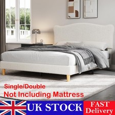 3ft 4ft6 Bed Frame with Low Foot Upholstered Bed Platform Bedroom Furniture