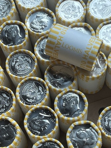 2025 P Kennedy Half Dollar Unsearched UNC BU Bank Roll 20 Coins Loomis ...