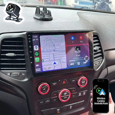 For Jeep Grand Cherokee 2014-2022 10'' Carplay Car Radio Stereo Multimedia GPS BT