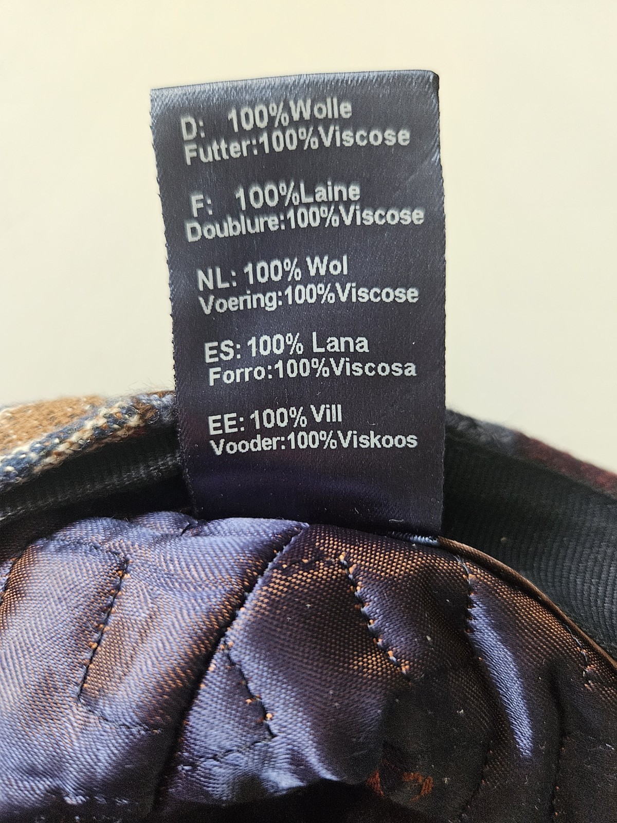 Mens Flat Cap Hat Wool Patchwork tweed Alfonso De… - image 6