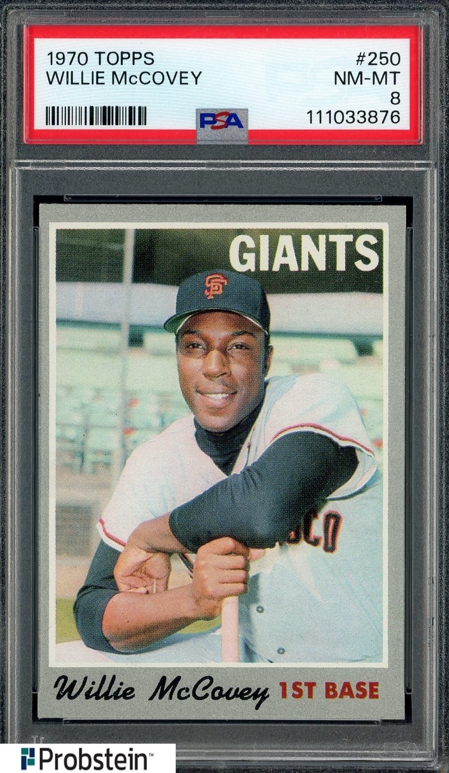 1970 Topps #250 Willie McCovey San Francisco Giants HOF PSA 8 NM-MT