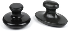 2 Pcs Long Mushroom Shaped Massage Stones Natural Bian Stone Hot Rock for Spa Ma