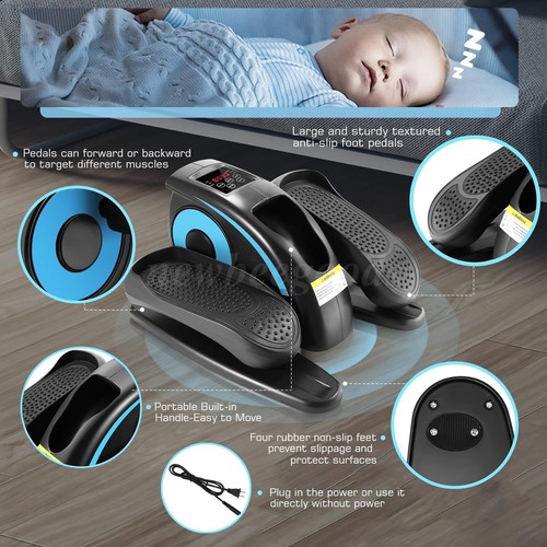 2025 Upgraded Under Desk Elliptical Ellipse Leg Exerciser Seated Remote Control - Picture 38 of 51