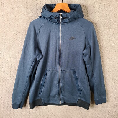 nike air max fleece full zip hoodie blue