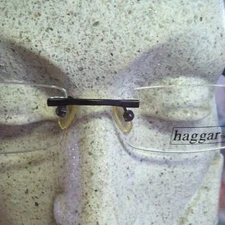 HAGGAR 205 3-Pce. 52mm Matte Gun or Matte Brown Plastic Temple Eyeglasses