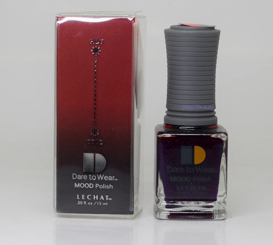 Lechat Dare To Wear Mood Polish No LED/UV light Needed - DWML13 - Scarlet Stars - Image 2 of 3