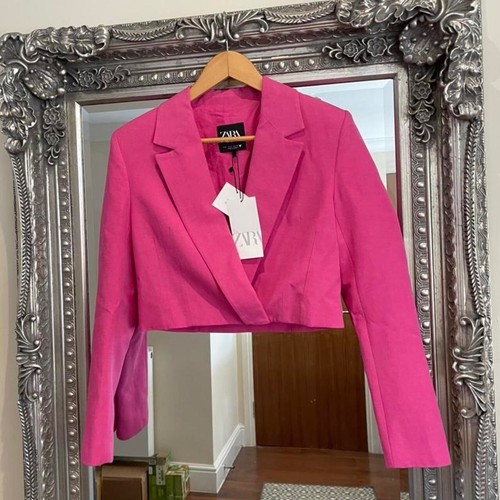 Topo 122+ imagem blazer cropped zara rosa br.thptnganamst.edu.vn