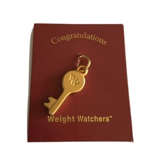 Weight Watchers Key Charm Gold Tone New A4