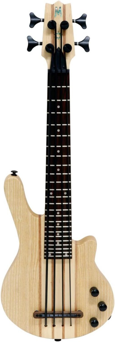 NEW Mahalo MEB1PRO TBR 4-String Electric Ukulele Bass Transparent
