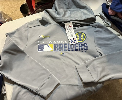 Milwaukee Brewers Mlb Authentic Collection MLB Playoffs Hoodie (S) Neu mit Etikett $ 80 Etikett - Bild 2 von 4