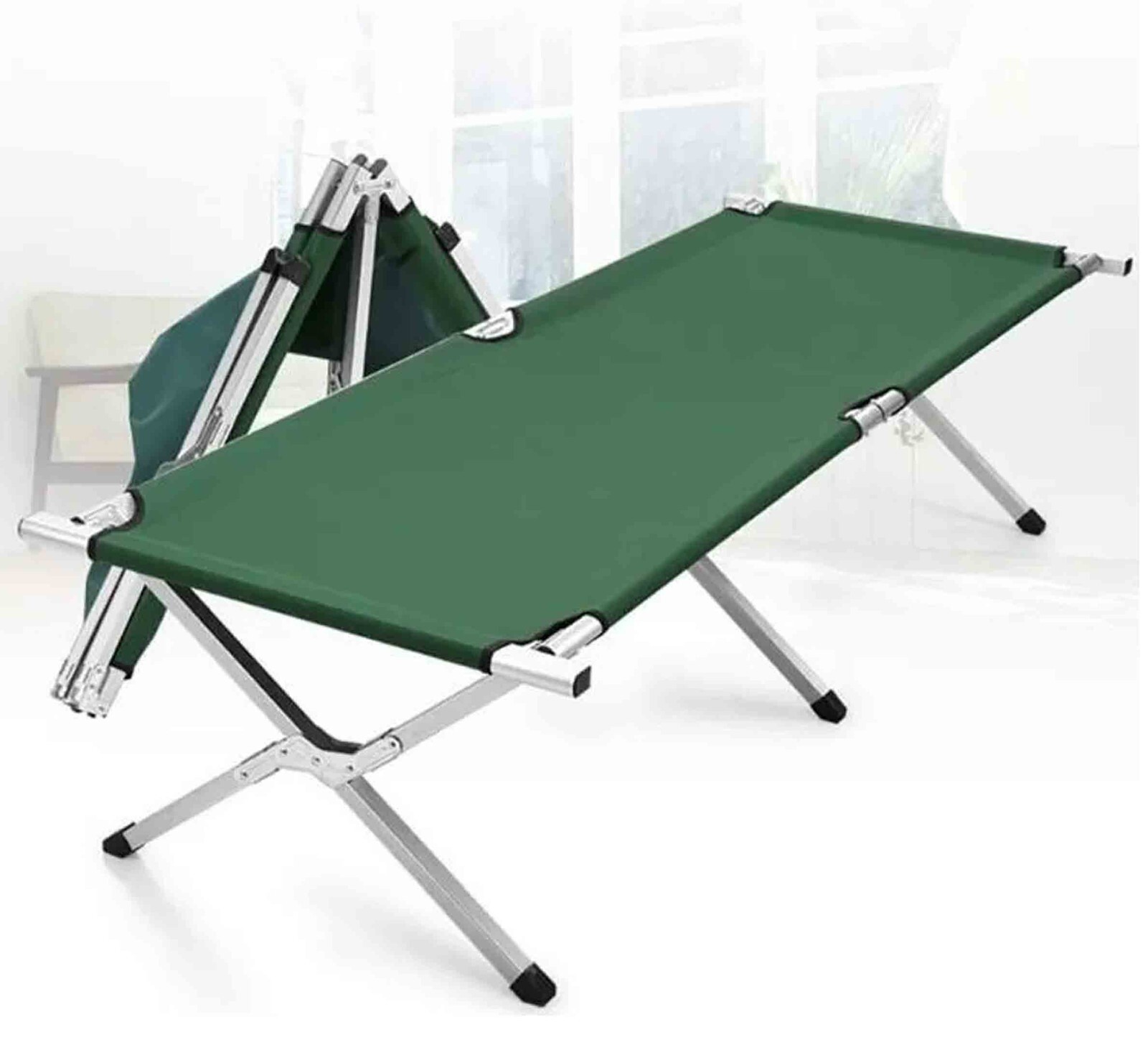Folding Camping Cot Bed Portable Outdoor Mountaineering Hiking Nap Travel Gear