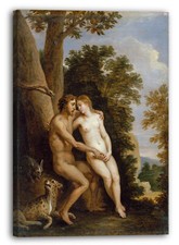 Kunstdruck David Teniers der Jüngere - Adam und Eva im Paradies