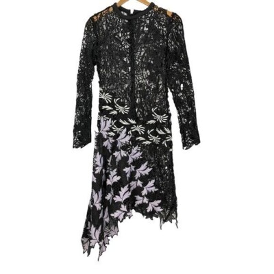 lace asymmetric hem dress Lace-Trimmed Bias-Cut Midi Dress with Asymmetric Hem