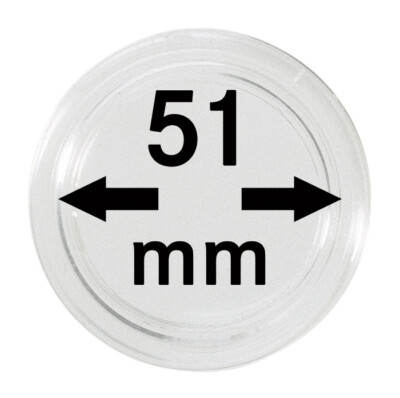 100 Lindner Coin Capsules 51 Mm Clear With Edge