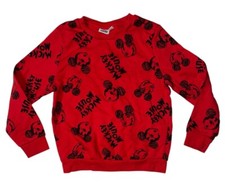 Preowned- Disney Mickey Mouse L/S Pullover Logo Sweater Kids Size 7Y-8Y 