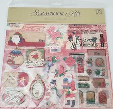 NEW 12x12 Santa  Ornaments Holiday Memories Scrapbook Kit Sheet and Sticker Set