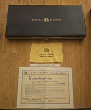 Zirkelkasten Präcision E.O. Richter & Co. Schule alt antik in einer Mappe