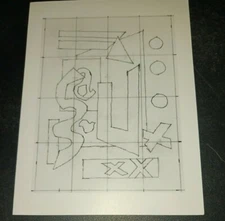 Stuart DAVIS Drawings Prints Paintings art gallery invitation card 1991 NYC