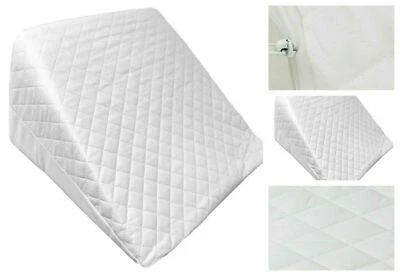 IMPERIAL Large Acid Reflux Flex Foam Support Bed Wedge Pillow Quilted Removable Zip Cover