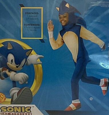 Sonic The Hedgehog Costume Size Large New Child ages 8-10