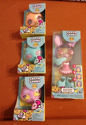  Lotta Looks Cookie Swirl Keychain Blue, Pink, Orange Face New lot of 3 & mood..