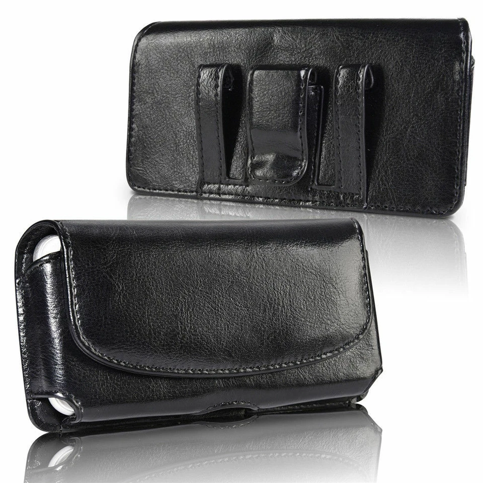 Genuine Leather Case Cover Pouch Holster Belt Clip For Motorola LG Google Large - Image 3 of 4