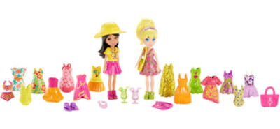 Polly Pocket Tropical Vacation with Accessories Vacaciones Tropicales 2 Dolls