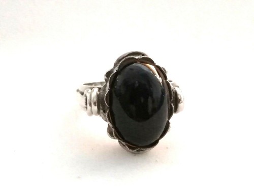 Bague En Argent 835/1000 Sertie Pierre Bleue - Taille 53 - Occasion (pierre Fendue)