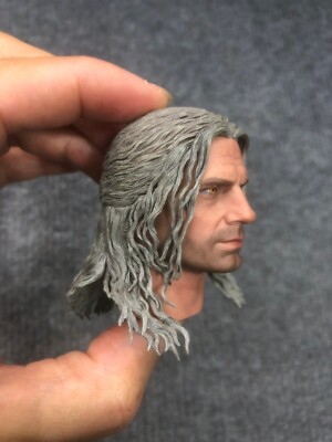 1/6 Soosoo Toys The Witcher White Wolf Head Sculpt for Action Figure