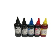 5 x 100ml Printer & Ciss Refill Ink Bottle fits Epson HP Canon Kit B C M Y