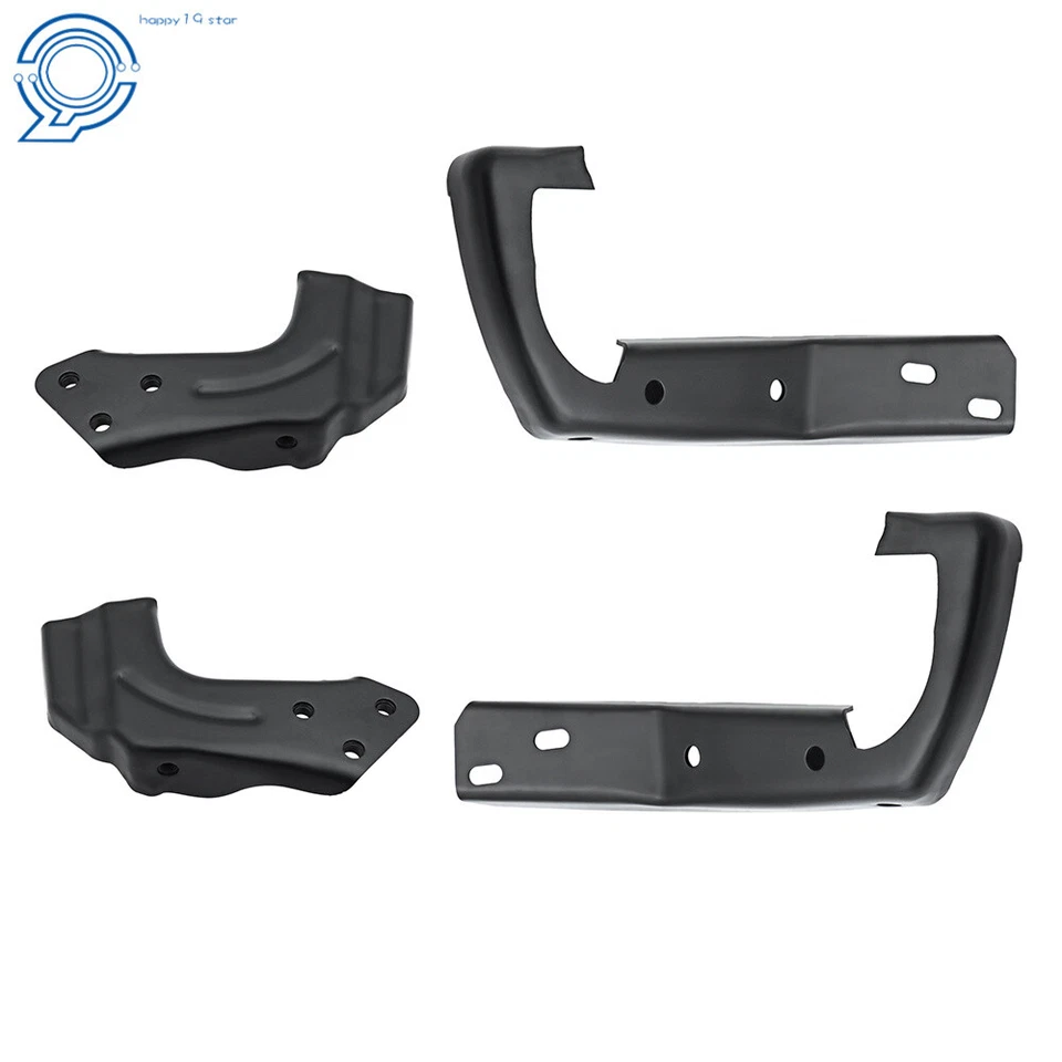 Juego de 4 soportes de parachoques delanteros negros aptos para Chevrolet/GMC C-K Series 1994-2000 Foto 3 de 4