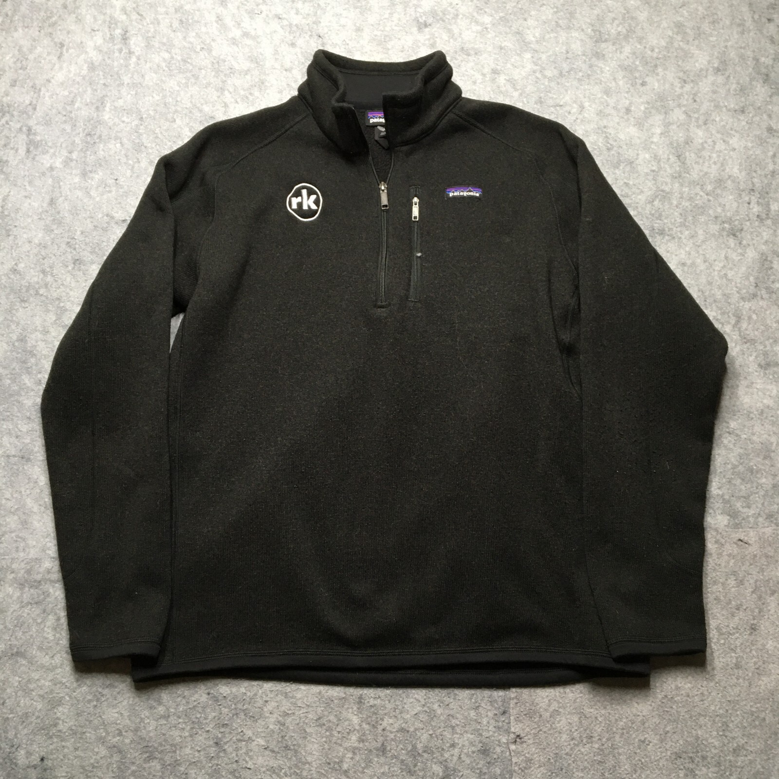 Patagonia Better Sweater 1/4 Zip Mens Black Fleece Pullover Jacket P-6