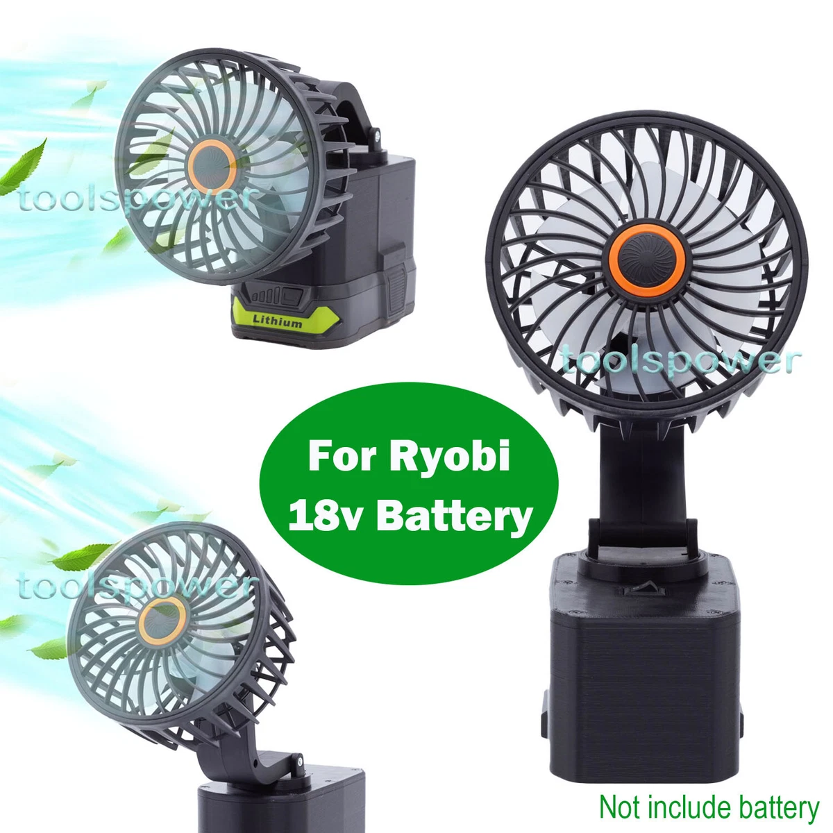 Ryobi battery outlet powered fan