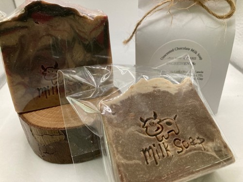 Homemade Assorted Peppermint Mocha & Chocolate Milk Soap Bars - Lot 2 Bars - Picture 1 of 9