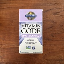 Garden Of Life Vitamin Code Raw Prenatal 90 caps Exp 10/25