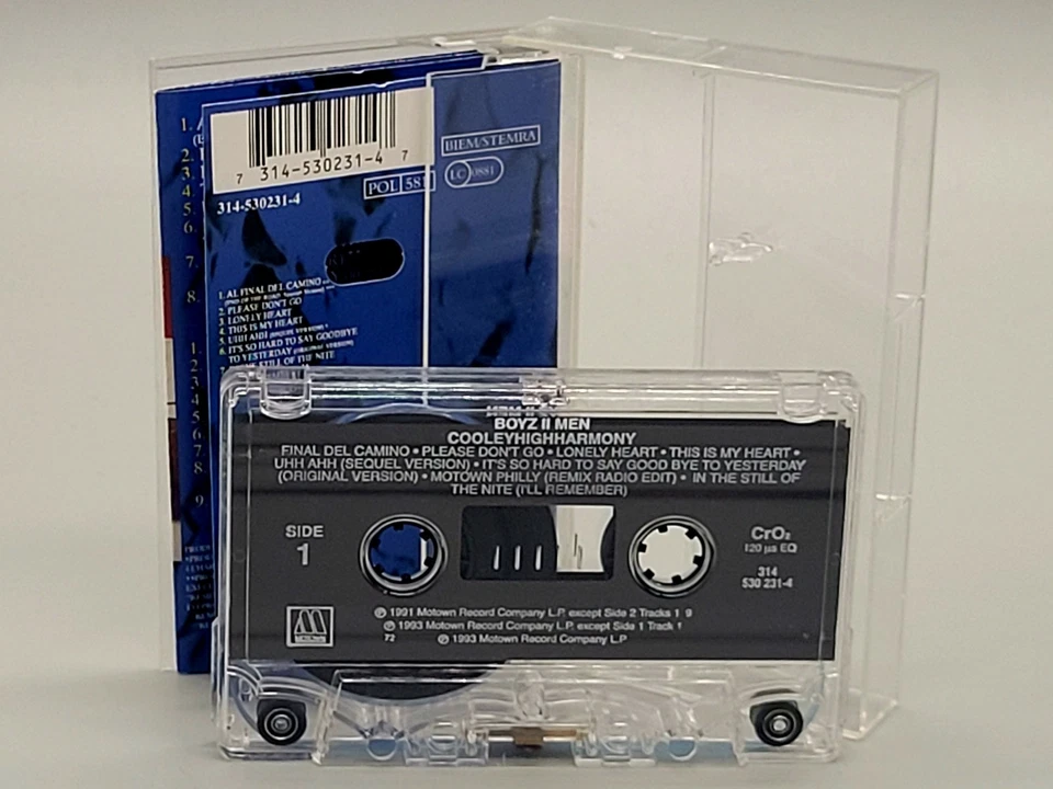 BOYZ II MEN COOLEYHIGHHARMONY CASSETTE TAPE MUSIC ALBUM R&B MOTOWN 1993 *TESTED* - Image 3 of 3